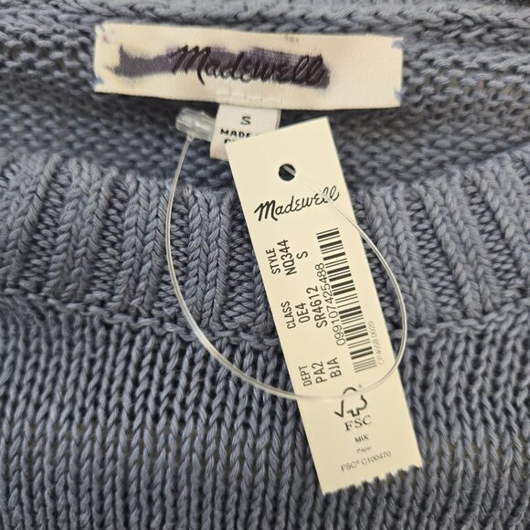 NWT Madewell 100% Linen Knit Crewneck Sweater Size Small - Picture 3 of 6